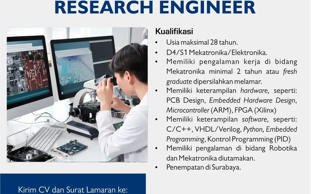 Lowongan Research Engineer INFOGLOBAL 2023